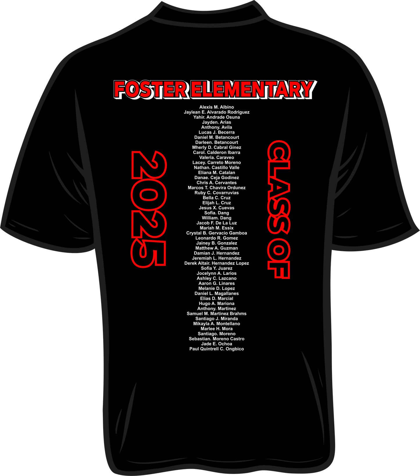 Foster Class of 2025 Shirts