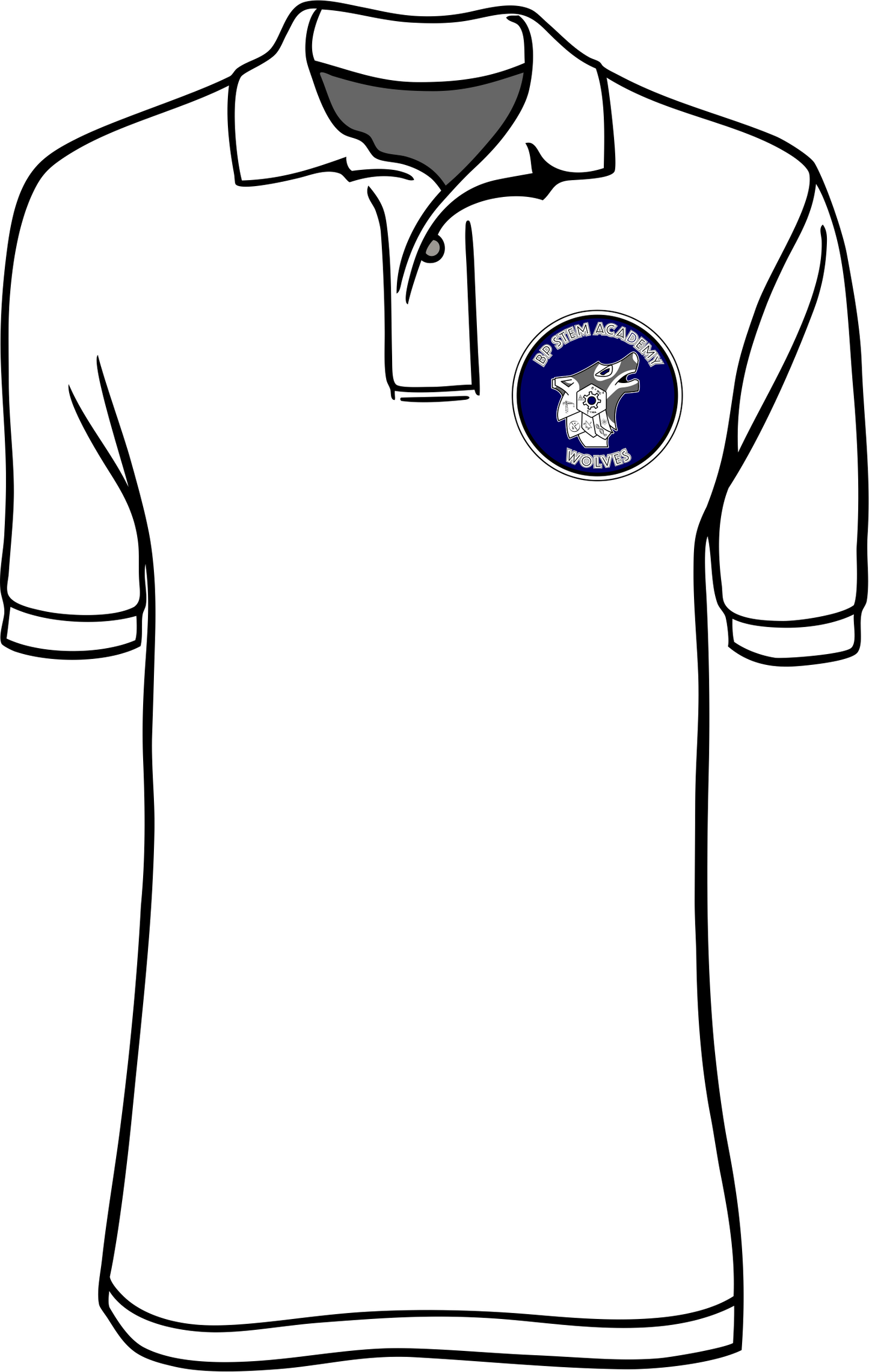 BP STEM Academy White Polo's Shirts