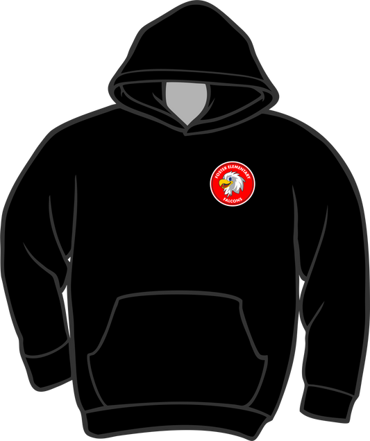 Foster Black Hoodie with Patch
