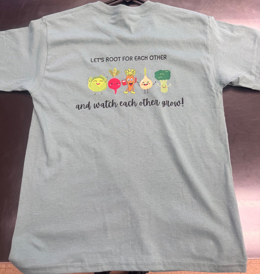 Bursch Let's root for each other fundraiser shirt.