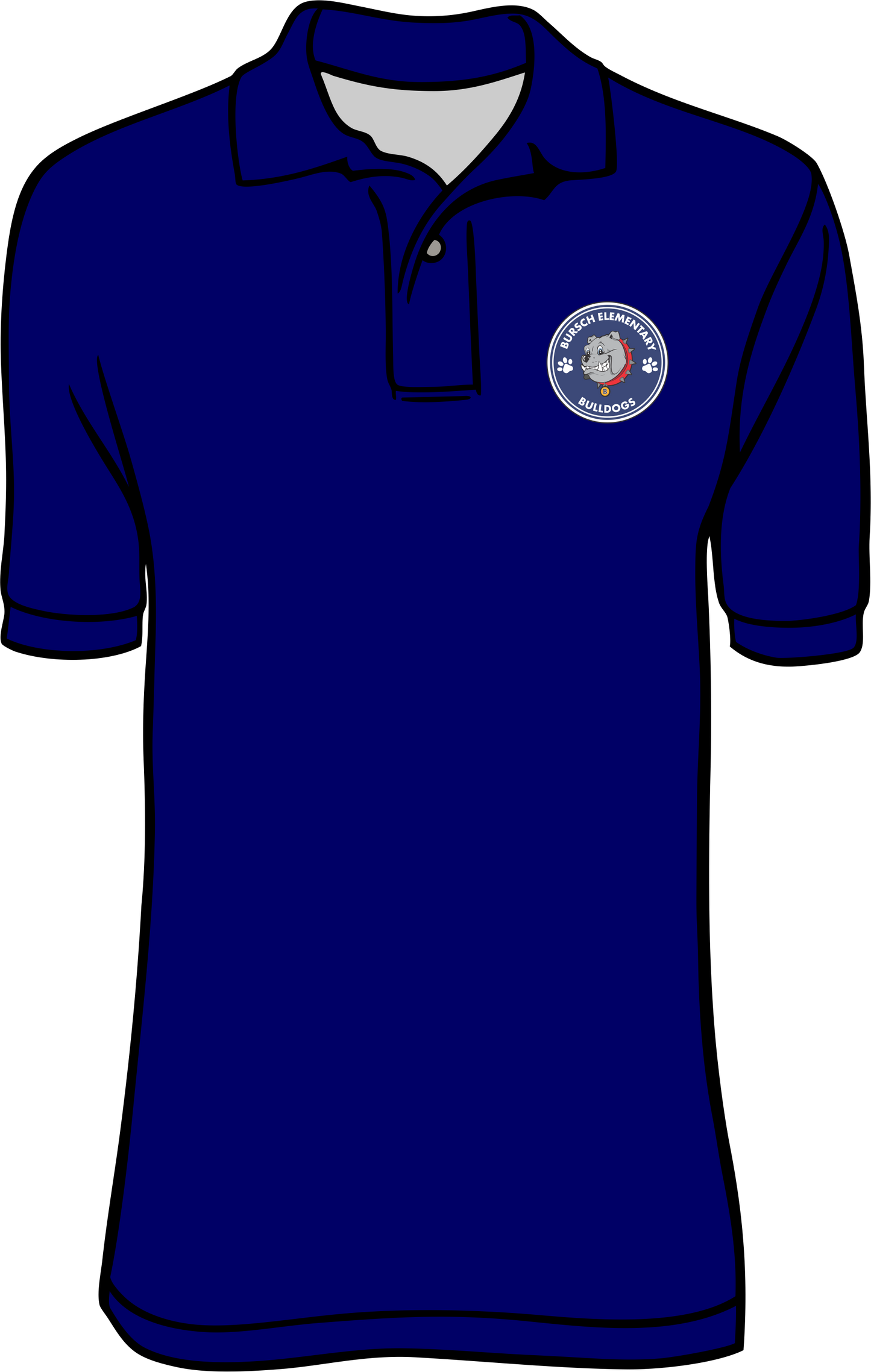 Bursch Navy Polo with Patch