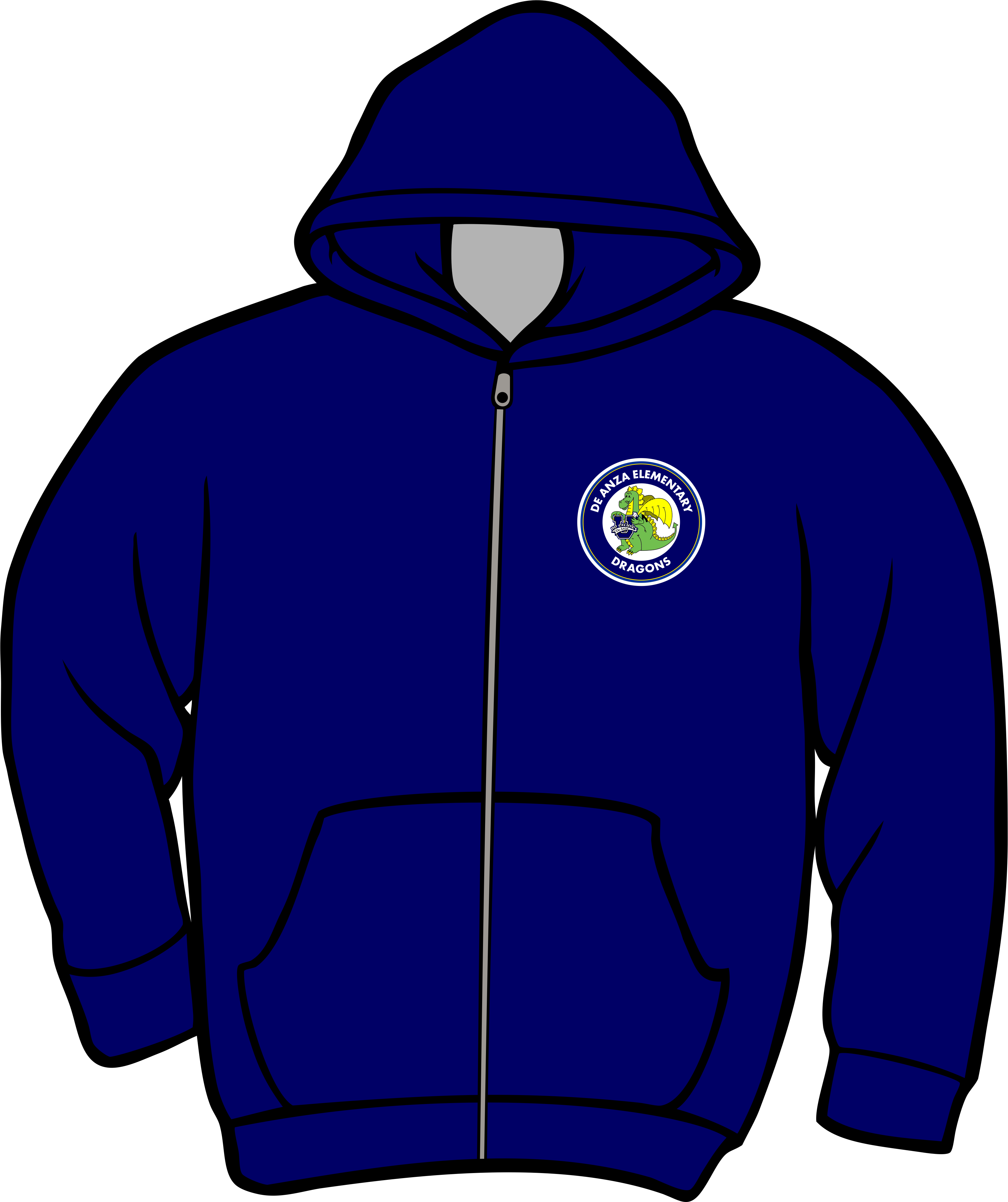 De Anza Navy Zip Up Hoodie – MCPSchoolwear.com