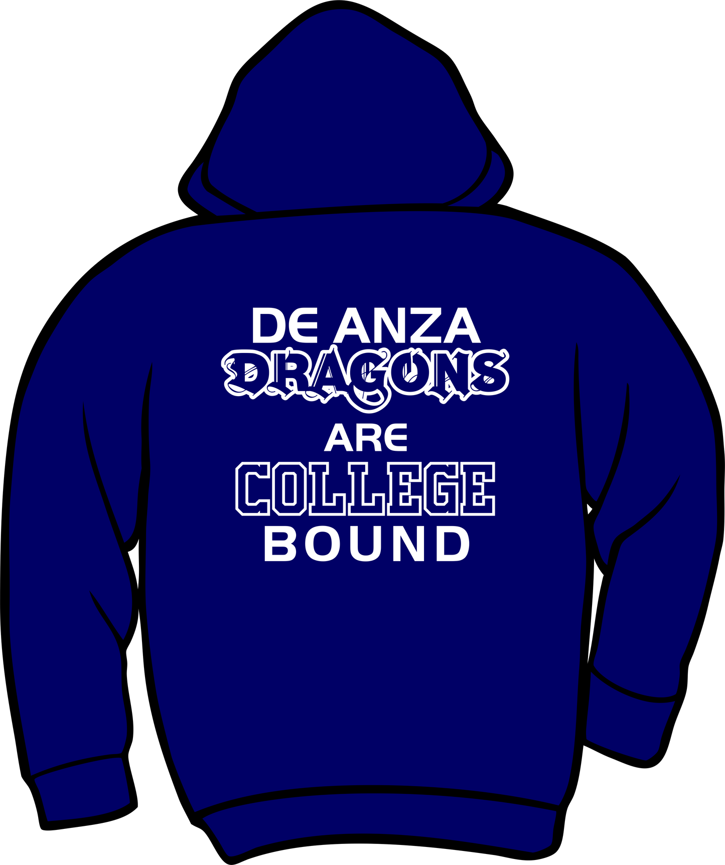 De Anza Navy Hoodie