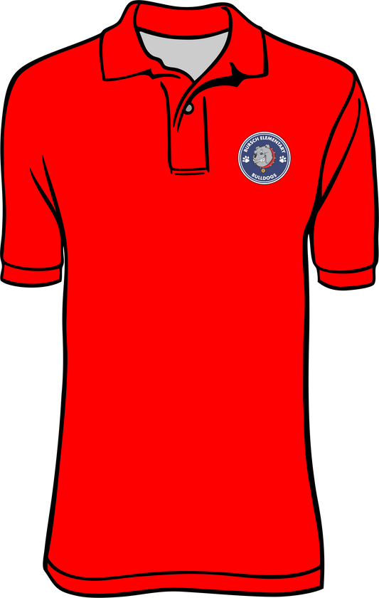 Bursch Red Polo with Patch
