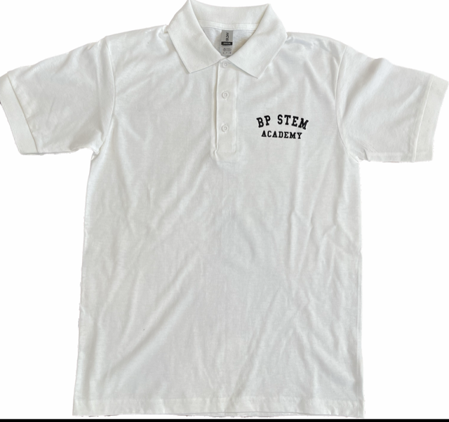 BP STEM White Polo's Shirts