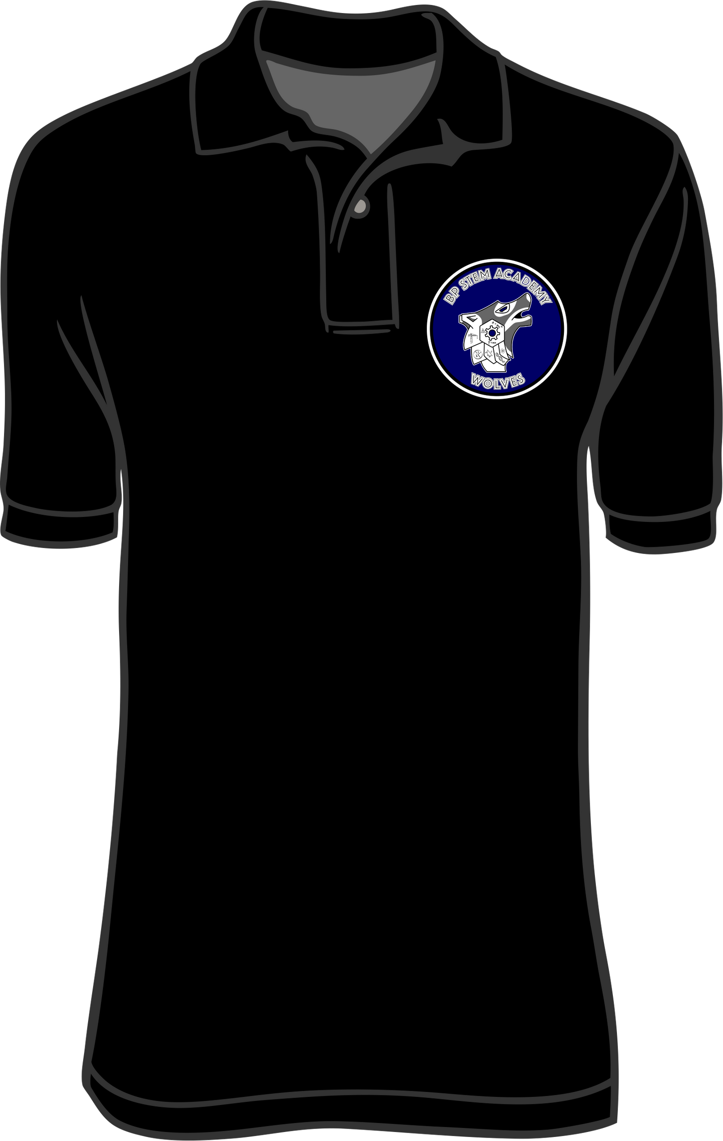 BP STEM Academy Black Polo with Patch