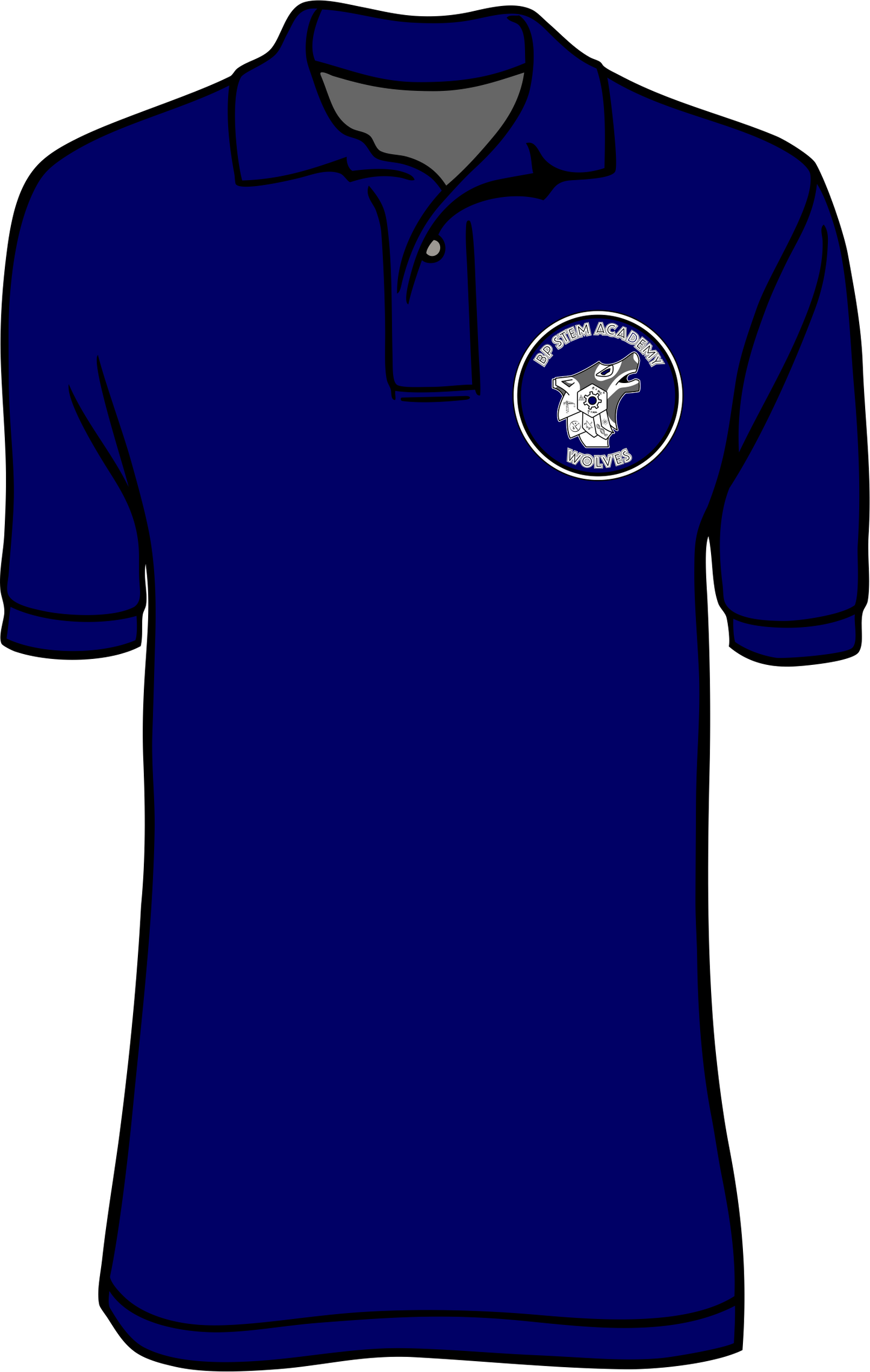 BP STEM Academy Navy Polo with Patch