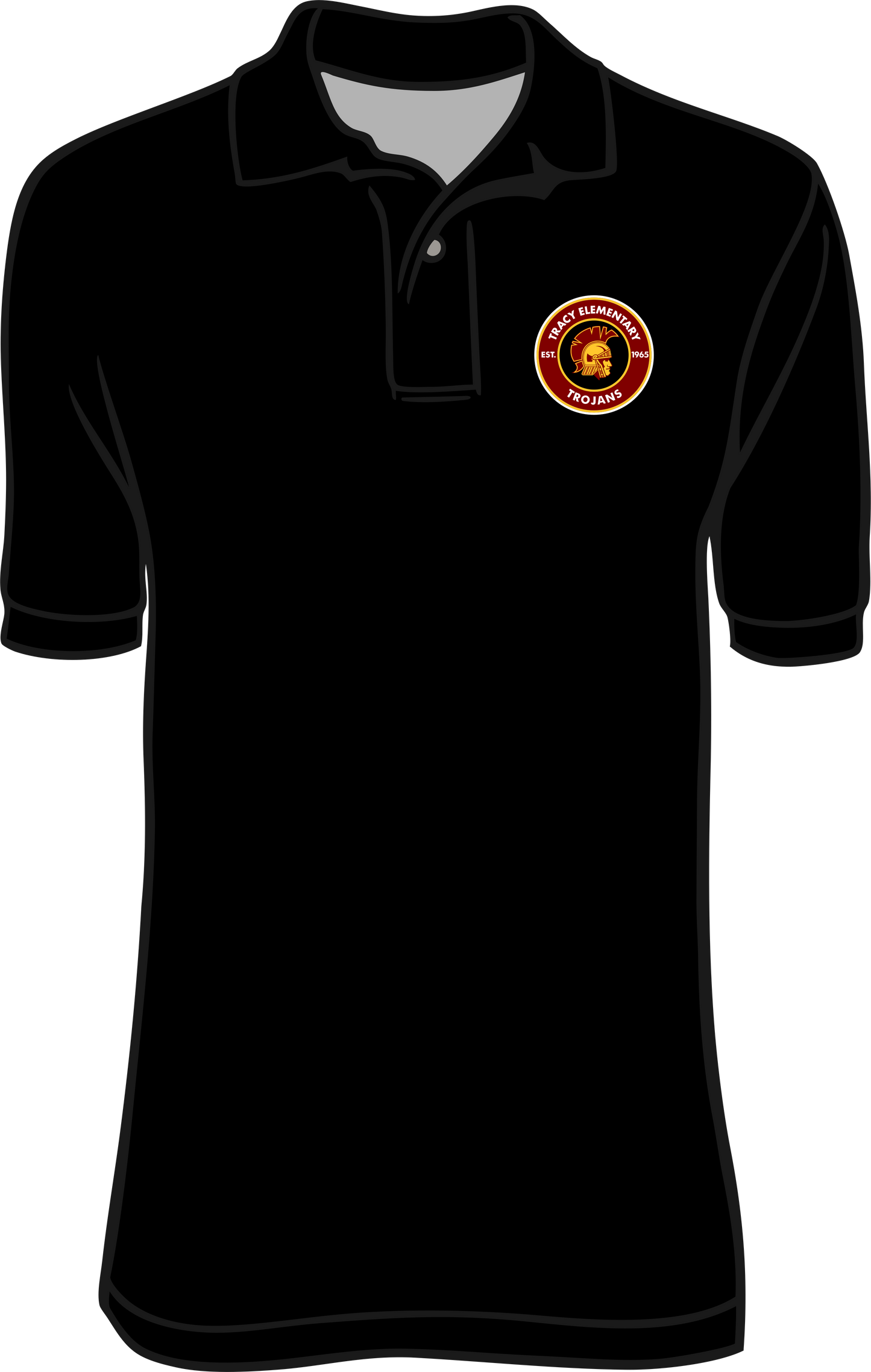 Tracy Black Polo with a Patch
