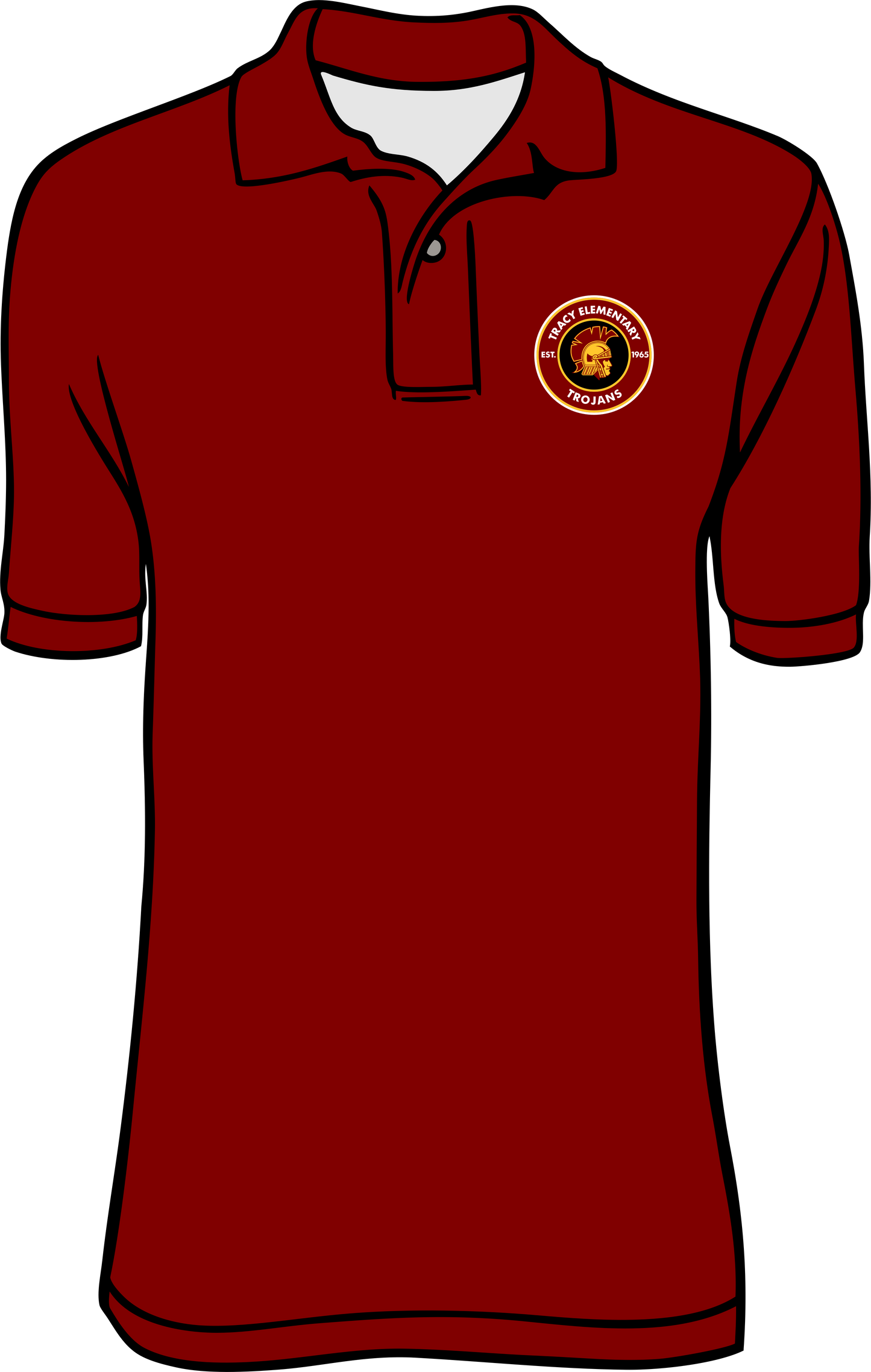 Tracy Maroon Polo with a Patch