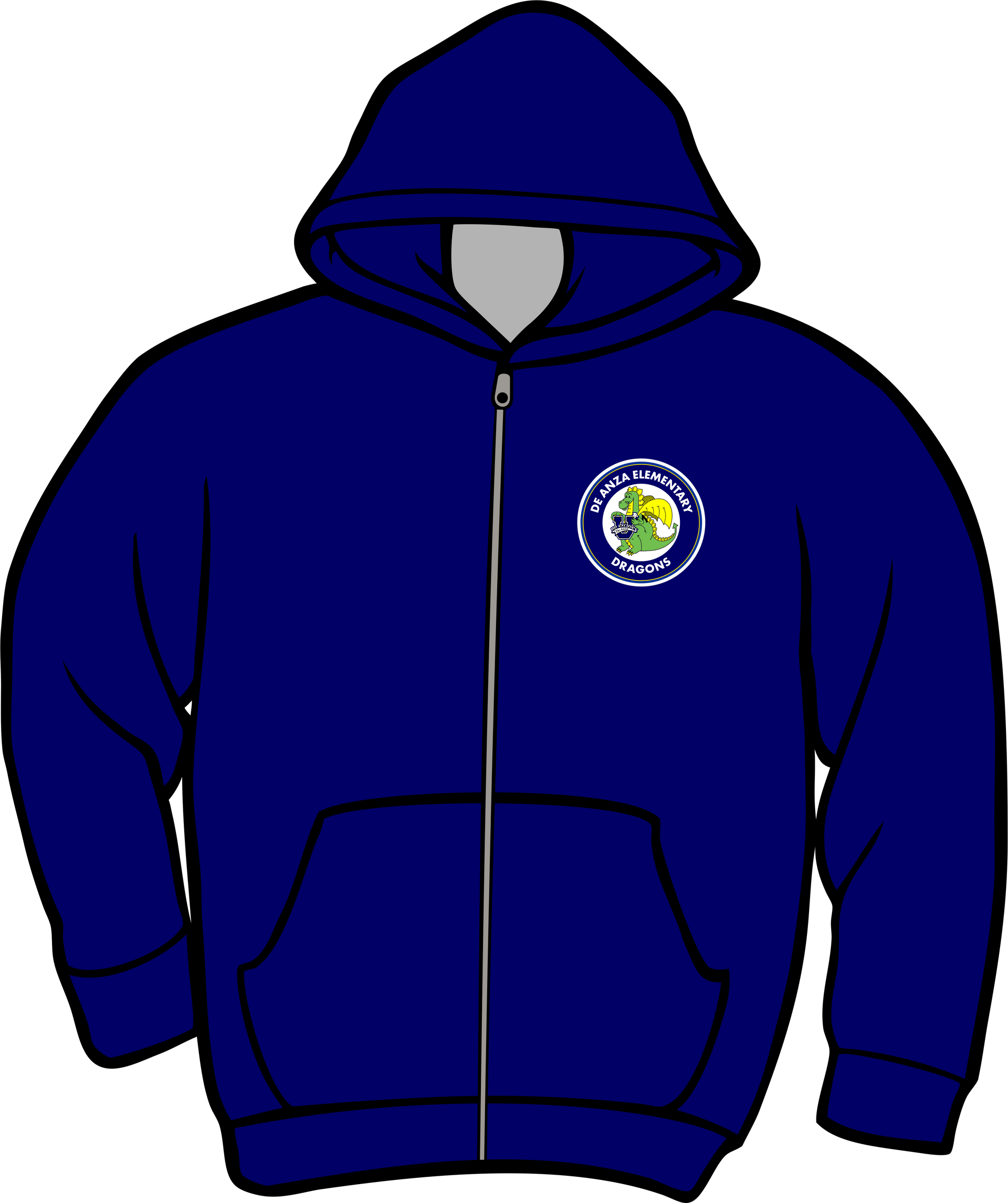 De Anza Navy Zip Up Hoodie – MCPSchoolwear.com